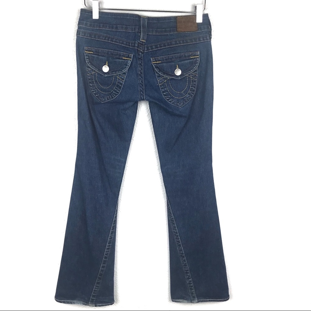 True Religion Joey Bootcut Jeans Dark Wash Size 26 Y2K - Picture 3 of 8